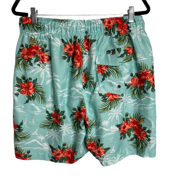 Charleston Threads Men's XL Hawaiian Aloha Swim Trunks Multicolor Mesh Lined - Picture 7 of 11